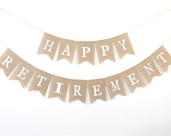 Happy Retirement Banner, Office, Work, Party, Retirement Banner, Happy Retirement Garland, Custom Retirement Banner, Happy Retirement