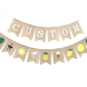 Custom Sumer Banner, Personalized Summer Banner, Design Your Banner, DIY Custom Banner, Custom Summer Decorations, Summer Decor