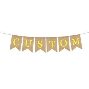 Custom Burlap Banner, Personalized Gold Banner, Design Your Banner, DIY Custom Banner, Burlap Banner, Custom, Baby Shower, Wedding, Birthday