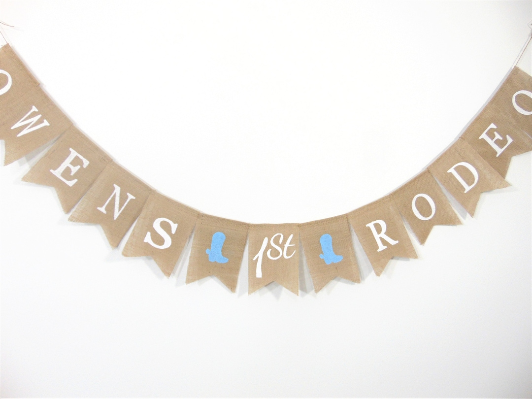 First Rodeo Paper Banner First Rodeo Birthday, Rodeo Party Decorations, Cowboy First 1st ...