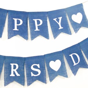 Rustic "We Love Dad" Burlap Garland Banner - Father's Day Decor For Classroom, Office, Home Party (Pre-Assembled) - View #8