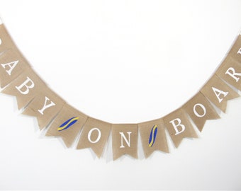 Baby On Board Banner, Baby On Board Baby Shower, Surfing Baby Shower Decorations, Beach Baby Shower Banner, Surf board Baby Shower Decor