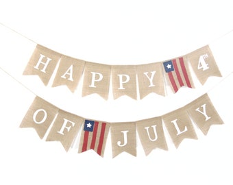 Happy 4th of July Banner, 4th of July Decor, American Flag Banner, Patriotic Banner, 4th of July Banner, Independence Day Banner, Patriot