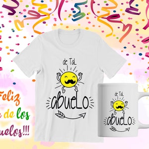 10 Diseños para camisetas, cojines o tazas Día de los Abuelos, editables, especial sublimación, alta calidad, formato PNG + CDR + Mockups