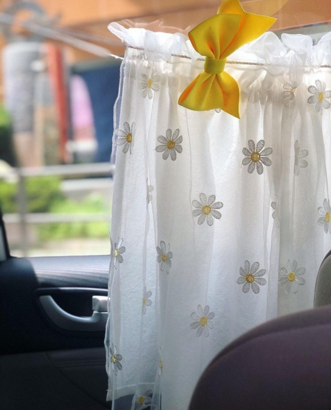 Cute Lace Flower Car Window Sun Shade Car Accessories for Girls Babys