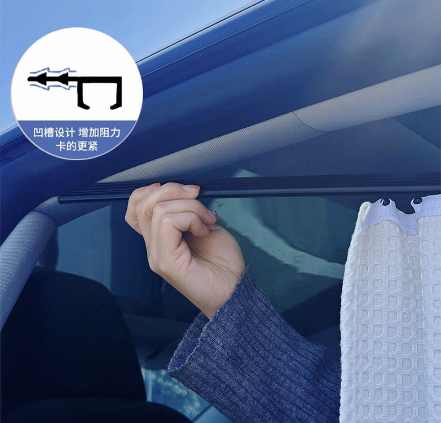 Torcarvh Car Side Window Sun Shade – Double Opening, Magnetic, 2 Pack For Baby & Travel