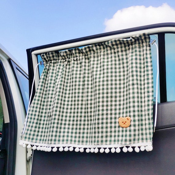 Double couche de dentelle Fleur Voiture Fenêtre Pare-soleil Rideau  Accessoires de voiture Pour Filles Bébés Femmes Kawaii Car Decor -   France
