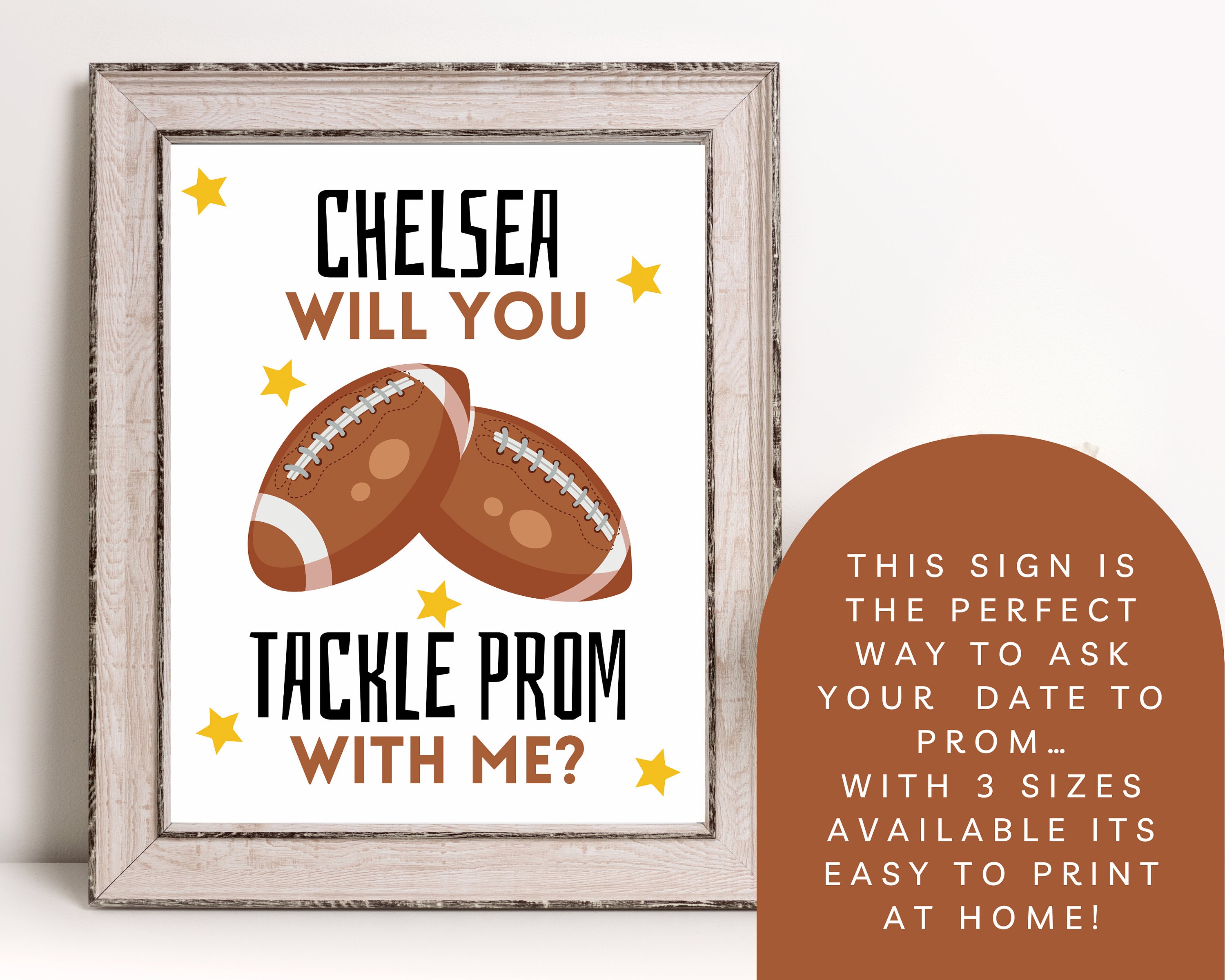 Promposal Example. Sign Edit Football Promposal Sign, Digital Promposal Ask Idea, Digital Will ...