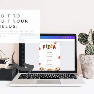 Editable Make Your Own Pizza Instructions Sign, Slice of Fun Pizza ...