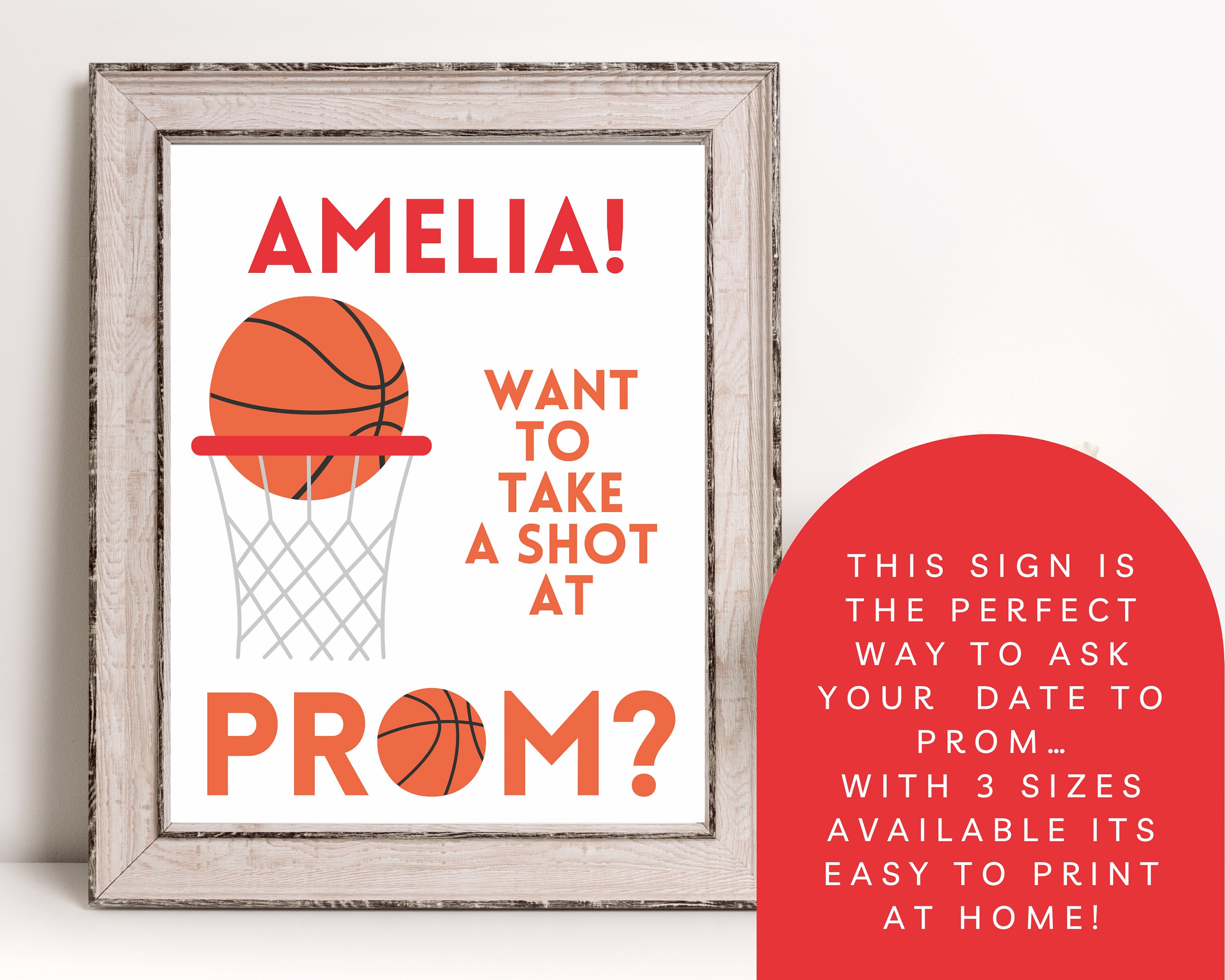 Promposal Example. Sign Basketball Promposal Sign, Digital Promposal Ask Idea, Digital Want to ...
