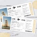 Billet d'avion d'embarquement modifiable à Dubaï, bon de voyage surprise à imprimer, carte d'embarquement à destination modifiable, bon cadeau de billet d'avion, 077