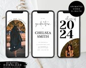 Graduation Party animated invite, Animated Graduation Announcement, She did It Graduation electronic invite, Graduate text Invite, 264