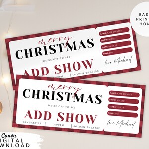 Bearbeitbarer Theaterkartengutschein, Musiktheater-Überraschungsgeschenkkarte, Weihnachtsgeschenk-Theaterkarte, Geburtstags-Boutique-Showkarte, 099
