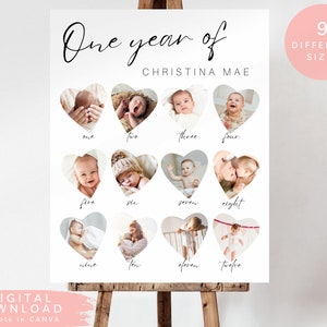 Baby's First Year Editable Milestone Sign Template – HiphopBoutiq