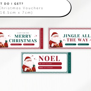 Editable Christmas Money Voucher, Christmas Gift Ticket, Holiday ...