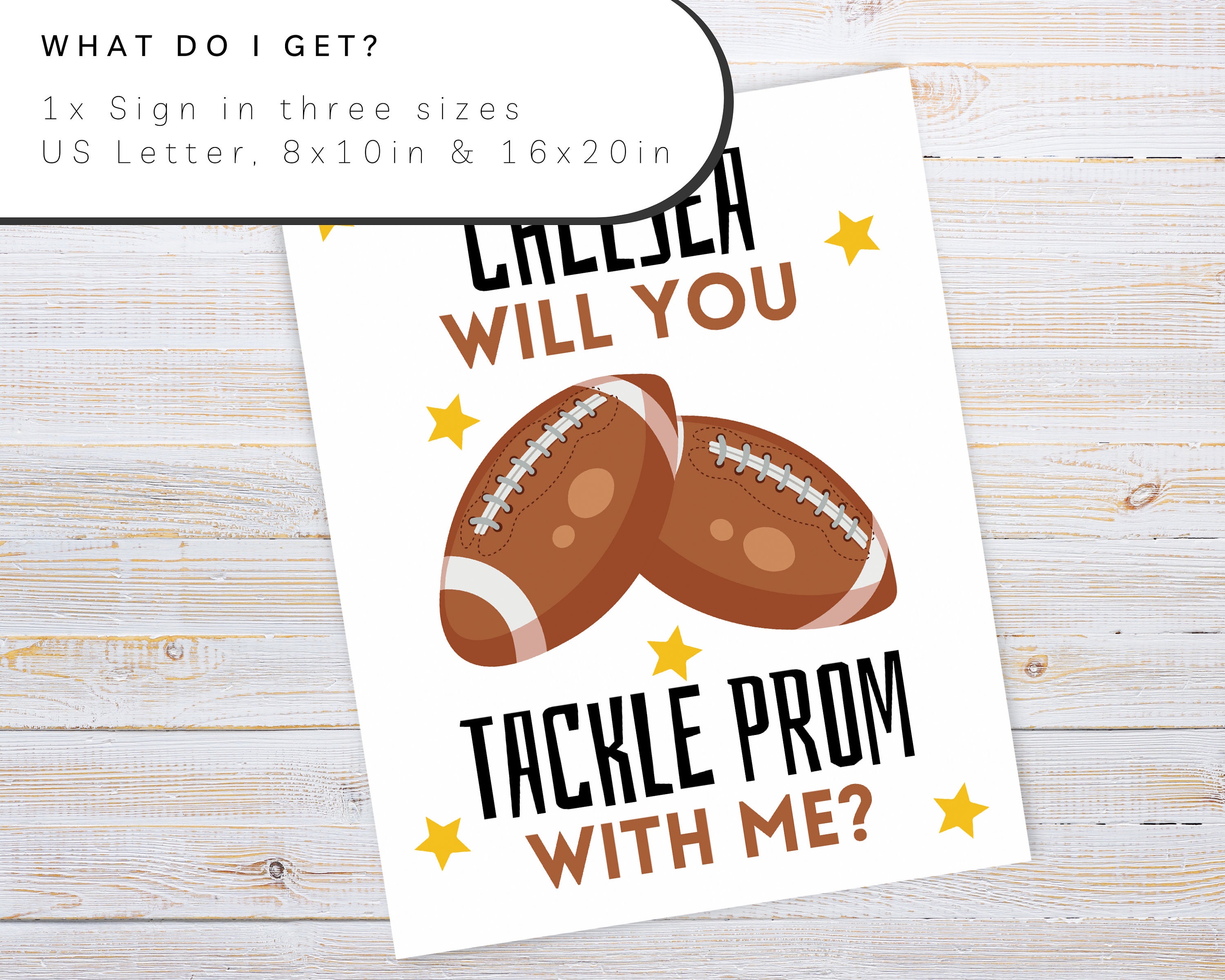 Promposal Sign Track Edit Football Promposal Sign, Digital Promposal Ask Idea, Digital Will ...