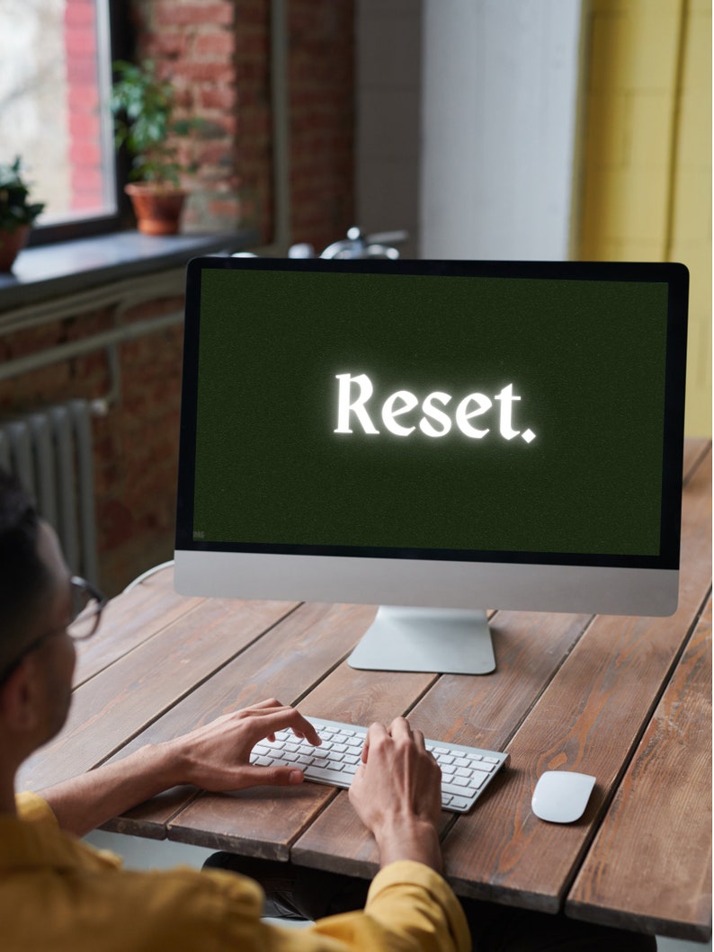 RESET Laptop Wallpaper Etsy