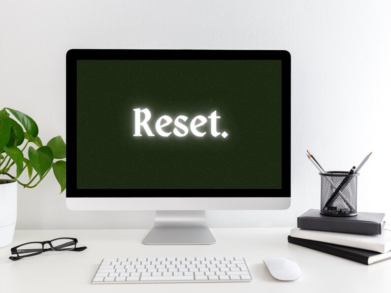 RESET Laptop Wallpaper Etsy