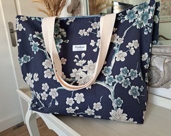 Sac fourre-tout fleuri, tote-bag, sac cabas, sac de plage, sac shopping