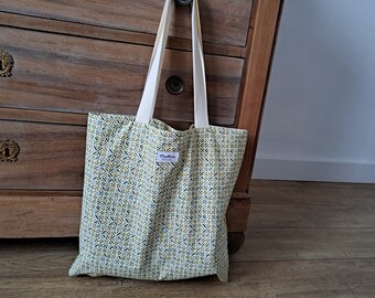 Tote-bag en coton motifs géométriques, sac pratique, sac durable, zéro déchet, sac réutilisable