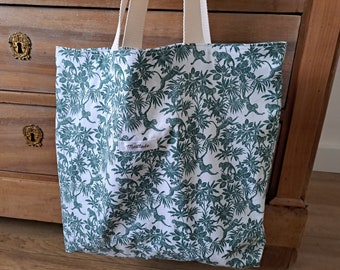 Tote-bag, sac pratique, sac fourre-tout, artisanat français, sac cabas, tropical