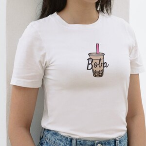 Boba Shirt Bubble Tea T-Shirt Womens Shirt Graphic Tee Gift for Boba Lover Bubble Tea Drinker Shirt Mother's Day Gift Mom