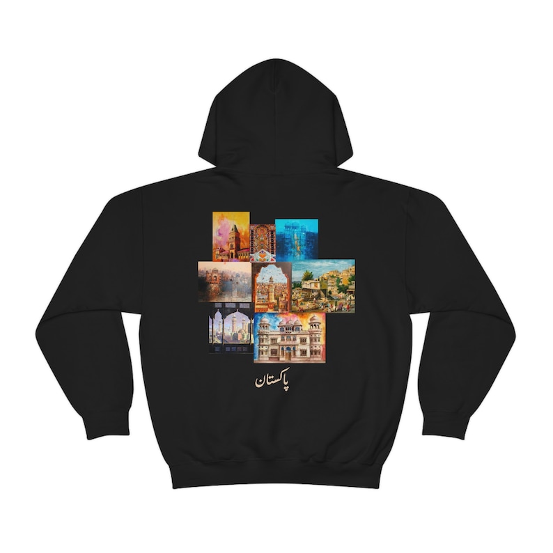 Streetwear Hoodie Desi Pakistani Art Hoodie | Punjabi, Urdu | Pakistani Clothes Black