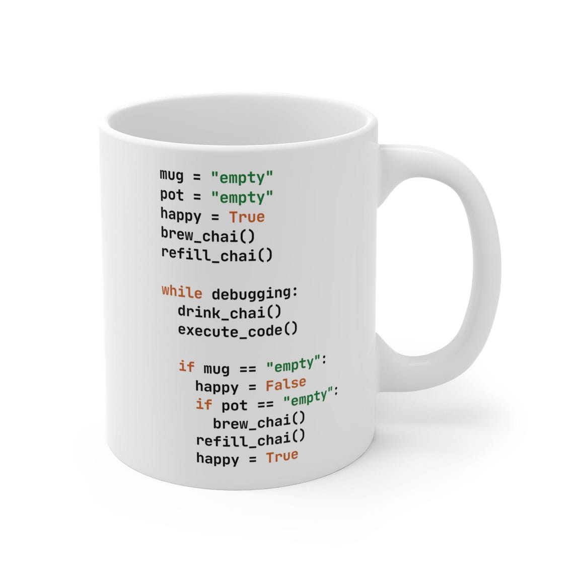 Chai & Code: Funny Python Programmer Mug | Debugging + Chai Lovers Gift ...