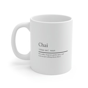 Chai Definition Mug, Definition Mug About Chai, Definition Print, Terminology Mug, Mug With Sayings, Eid Gift, Diwali Gift