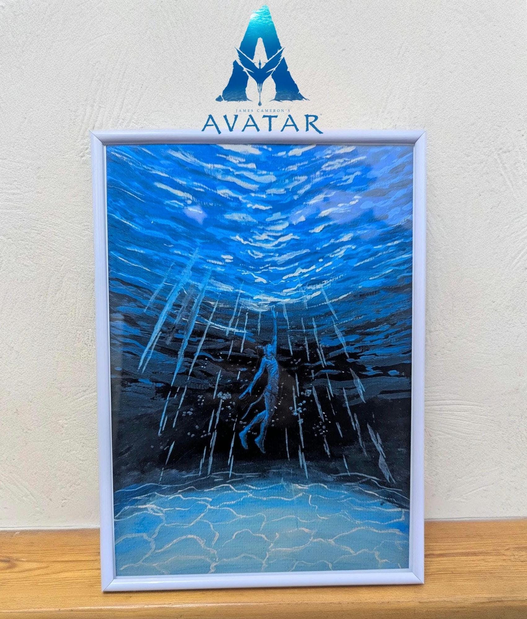 Discover Avatar Lo'ak Art Print - Fire and Ash & The Way of Water Underwater Fanart
