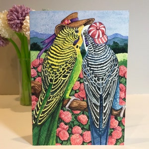 Lot de 6 | Lot de diverses cartes de voeux perroquet | Lot de 6 cartes | Oiseau