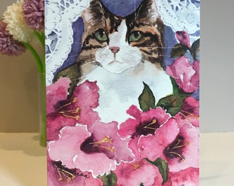 Set of 8| Various Cat Greeting Card Pack | Bundle of 8 Cards | Kitty