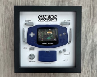 Blue Gameboy Advance Teardown Art