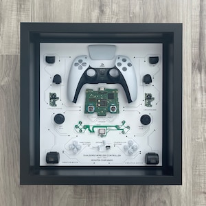 White DualSense Controller Teardown Art