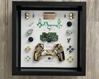 Chrome Gold DualShock 4 Controller Teardown Art
