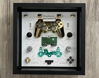 Chrome Gold DualShock 3 Controller Teardown Art