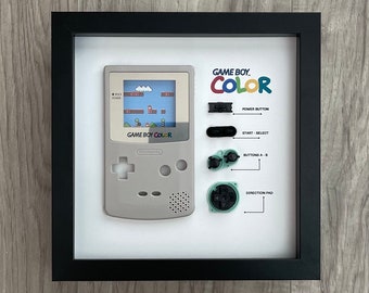 Grey Gameboy Color Teardown Art