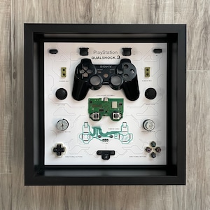 Black DualShock 3 Controller Teardown Art