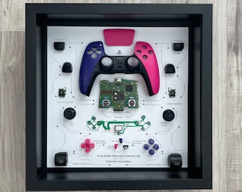 Pink & Purple DualSense Controller Teardown Art