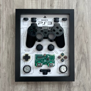 8X10 Black DualShock 3 Controller Teardown Art