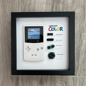 White Gameboy Color Teardown Art