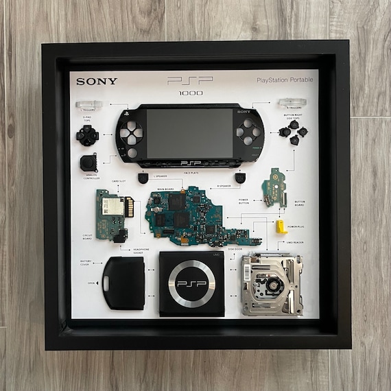 Black PSP1000 Teardown Art - Etsy