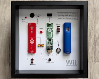 Mario Wii Controller Teardown Art