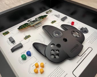 Black Nintendo64 Controller Teardown Art - Etsy