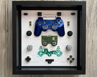 Blue DualShock 3 Controller Teardown Art
