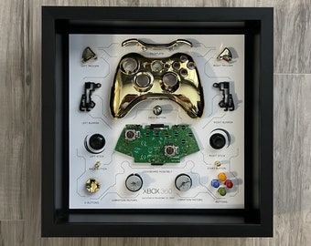 Chrome Gold Xbox 360 Controller Teardown Art