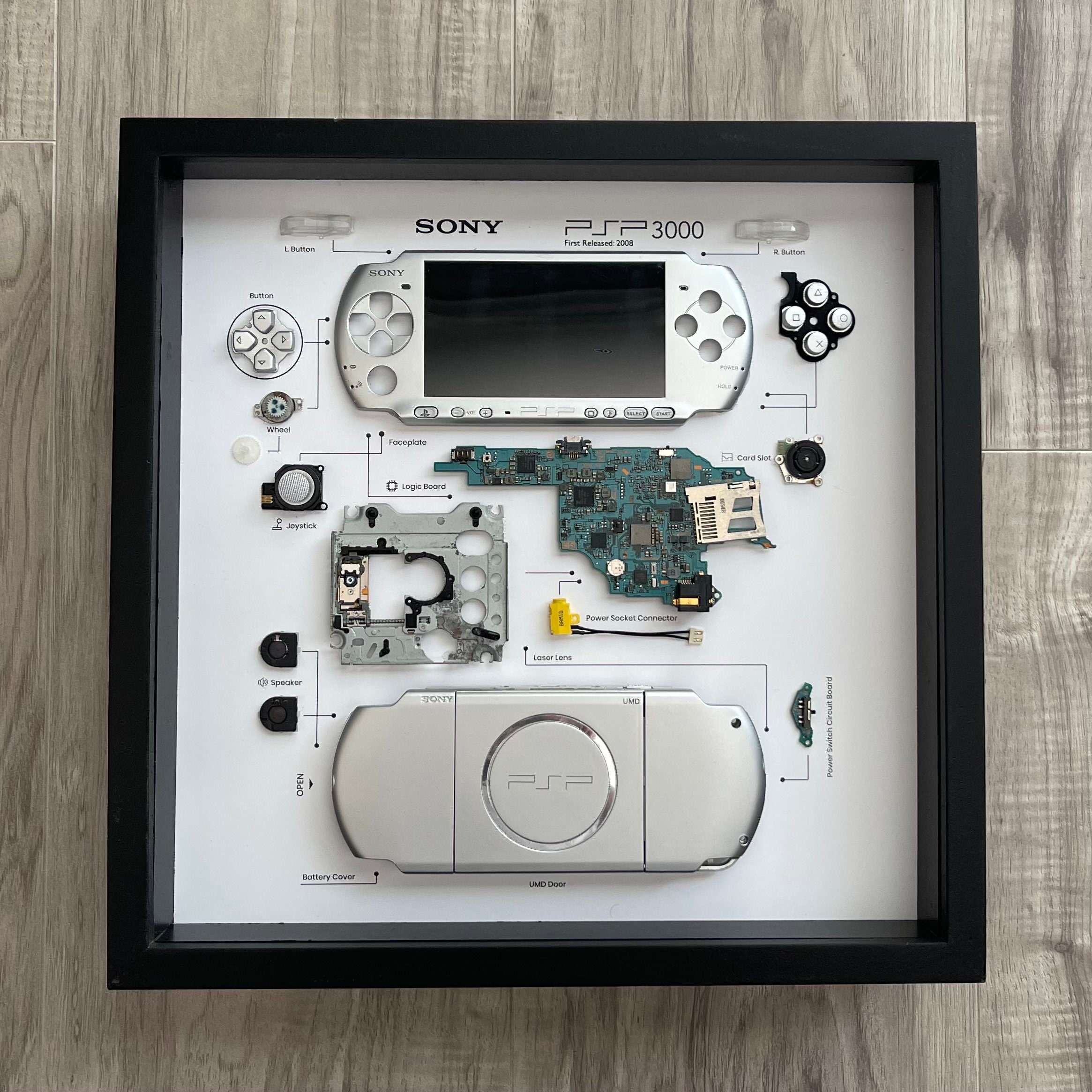 Silver PSP3000 Teardown Art - Etsy