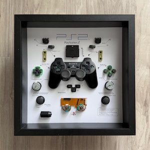 Black DualShock 2 Controller Teardown Art