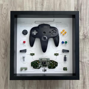 Black Nintendo64 Controller Teardown Art