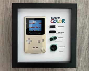 Gold Gameboy Color Teardown Art